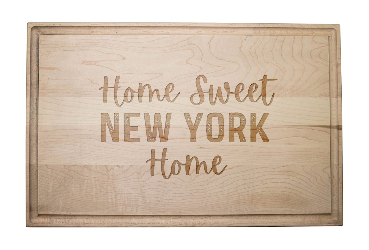 Home Sweet State Home 17" x 11" Maple Cutting Board